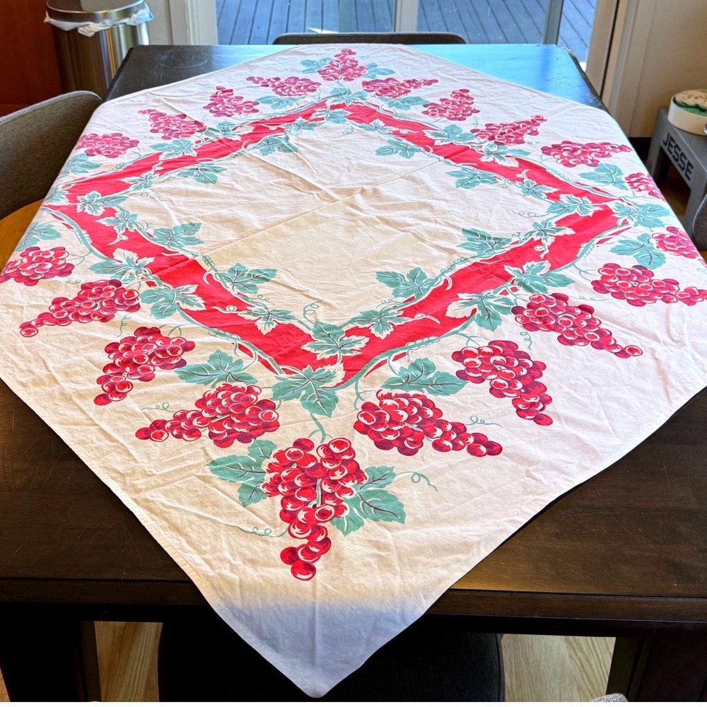 Vintage Mid Century Tablecloth